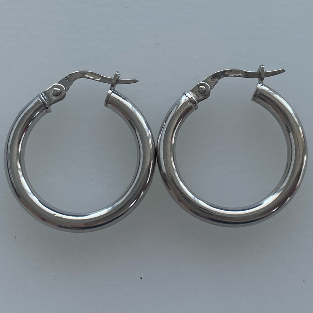 Classic Sterling Silver Hoop Earrings - Women Jewelry